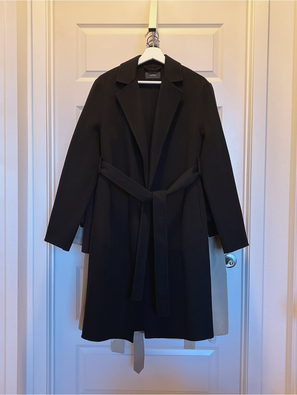Joseph Black Cenda belted wool and cashmere-blend coat